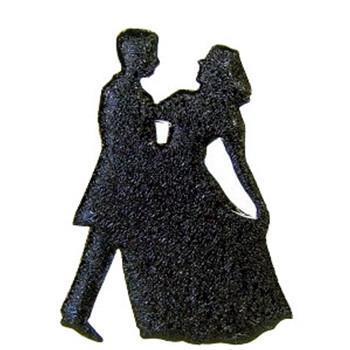 Black Cracked Ice Dancing Couple Cut Out for Centerpieces