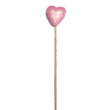 Puffy Glitter Heart, Pink