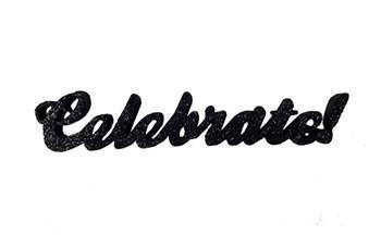 Celebrate Glittered Foam Centerpiece Pick