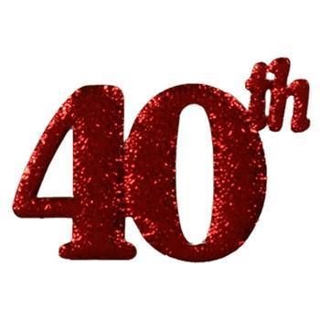 40th Cut Out for Centerpieces