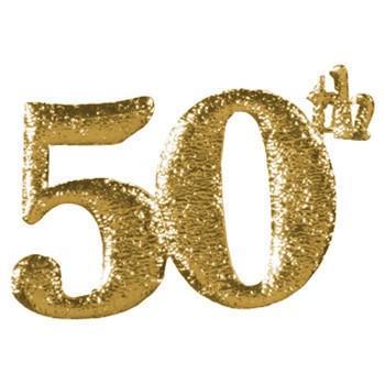 Gold 50th Cut Out for Centerpieces