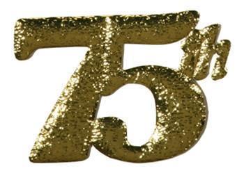 Gold 75th Cut Out for centerpieces