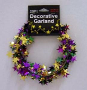 Purple/Green/Gold Star Garland
