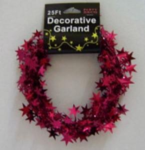 Burgundy Star Garland