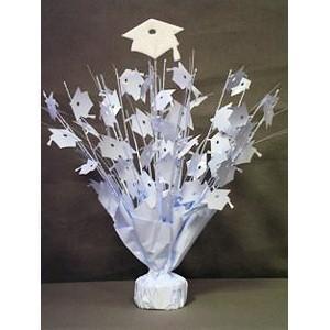 Glitter Top Graduation Weight - White