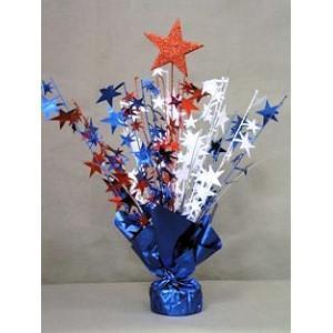 Glitter Top Star Weight - Patriotic