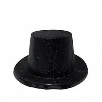 Glittered Top Hat - Black