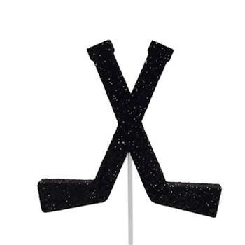 Glittered Foam Hoceky Stick Decorations