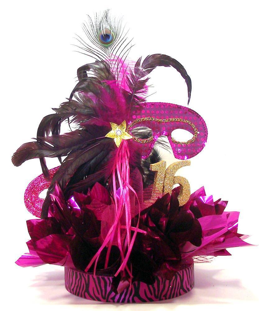Sweet 16 Masquerade Ball Centerpiece